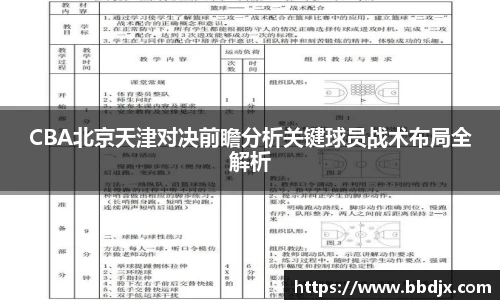 CBA北京天津对决前瞻分析关键球员战术布局全解析